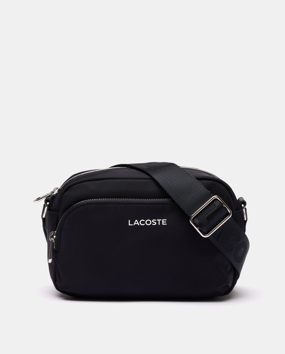 

Маленькая черная сумка через плечо с передним карманом Lacoste, черный