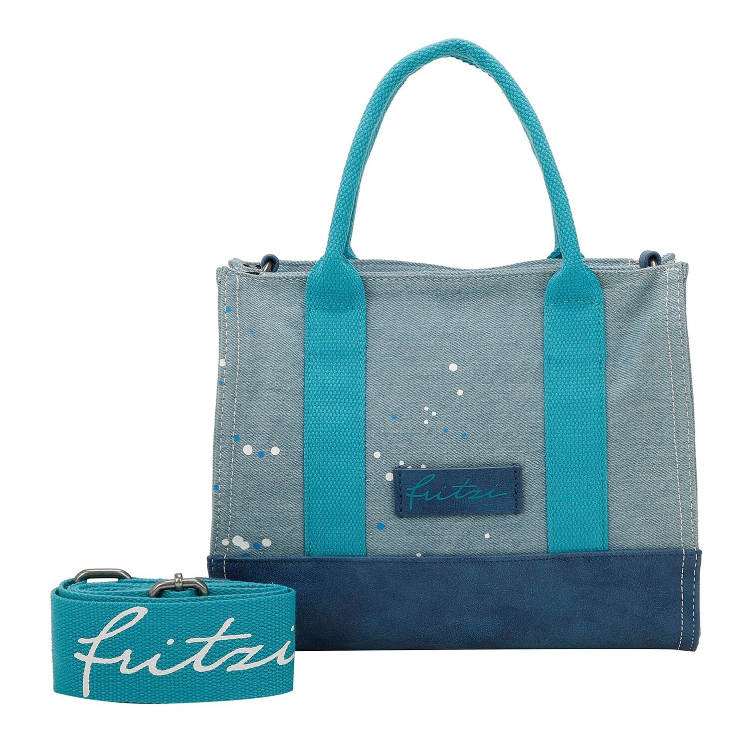 

Сумка Fritzi aus Preußen Izzy09 Denim Handtasche 26 cm, цвет blue sparkle