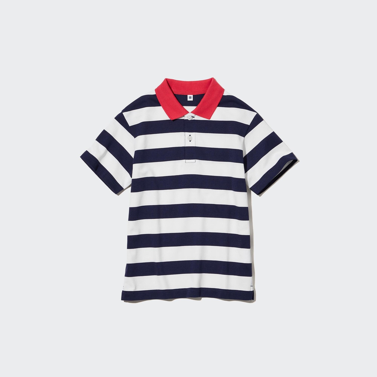 

KIDS Рубашка-поло с короткими рукавами Dry Pique (в полоску) UNIQLO, темно-синий