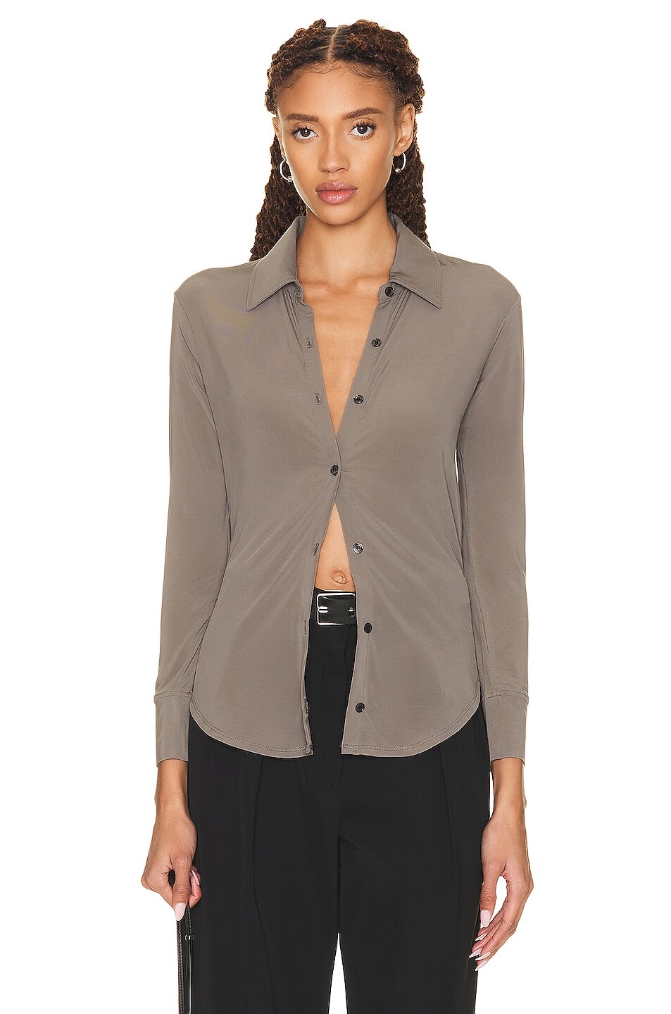 

Рубашка Citizens Of Humanity Dalhia Mesh Button Down, цвет Falcon