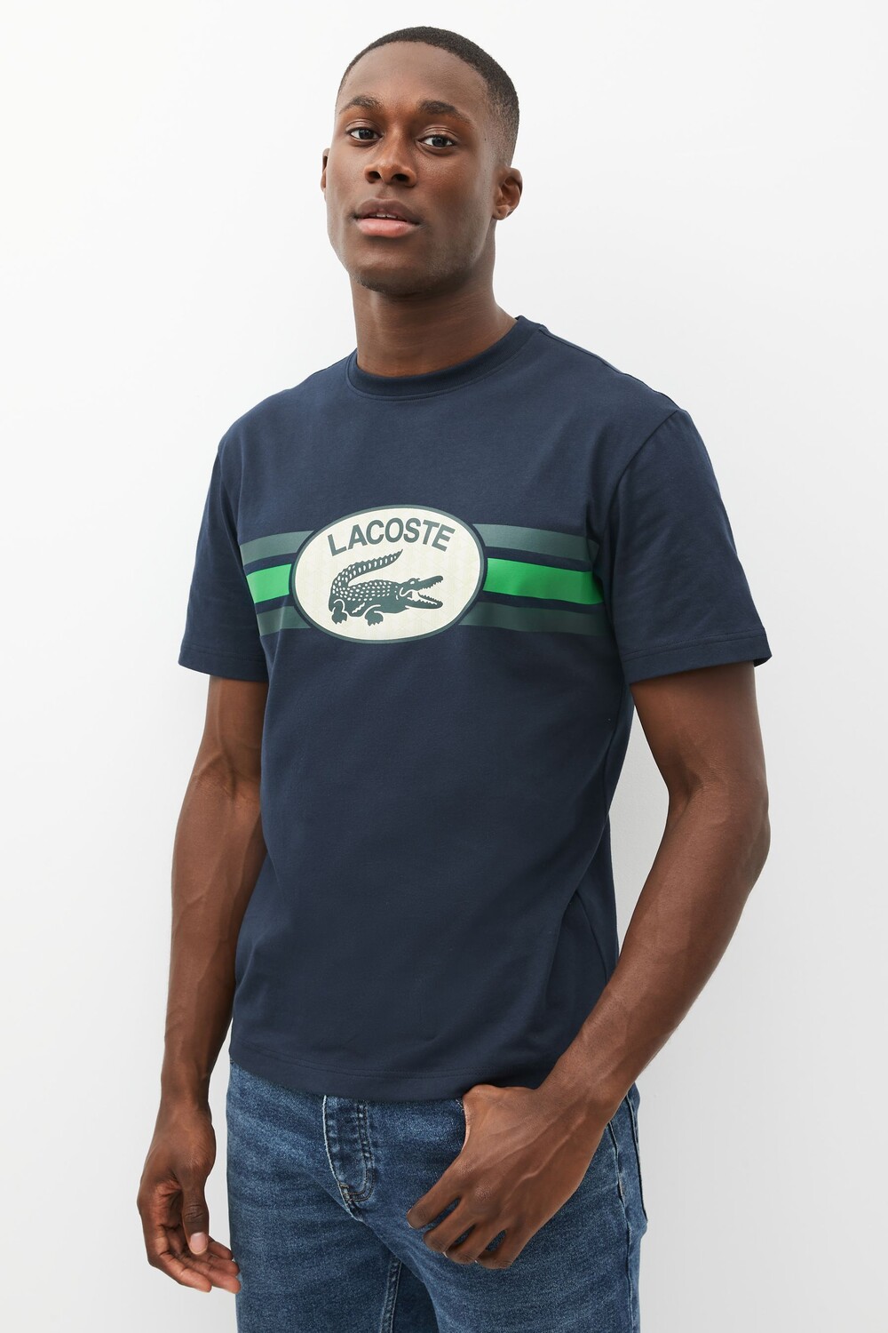 

Футболка квадратного кроя Lacoste, синий