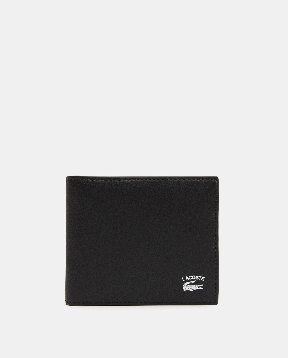 

Черный кошелек с контрастным принтом Lacoste, черный