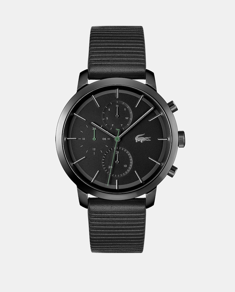 Replay 2011177 многофункциональные черные кожаные мужские часы Lacoste, черный цена и фото