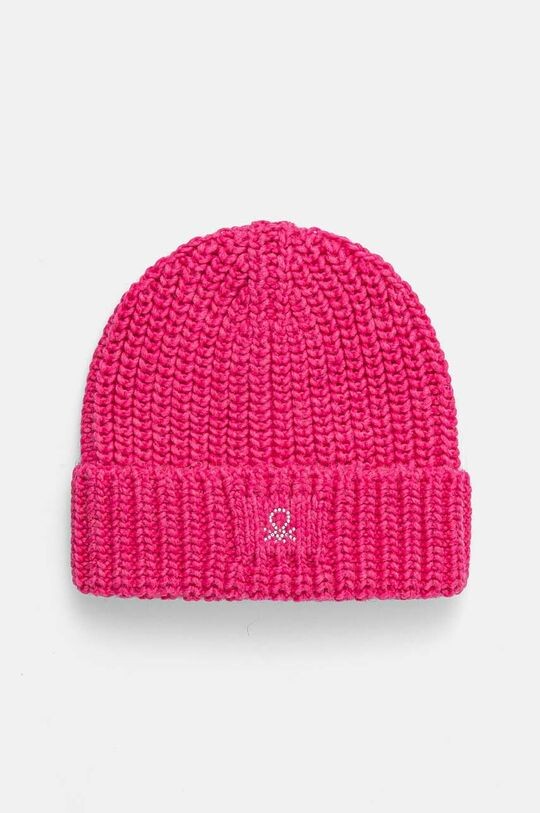 

Шапка из смесовой шерсти United Colors of Benetton, розовый
