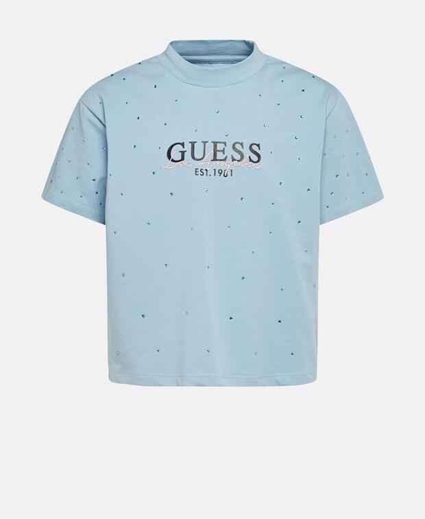

Футболка Guess, светло-синий