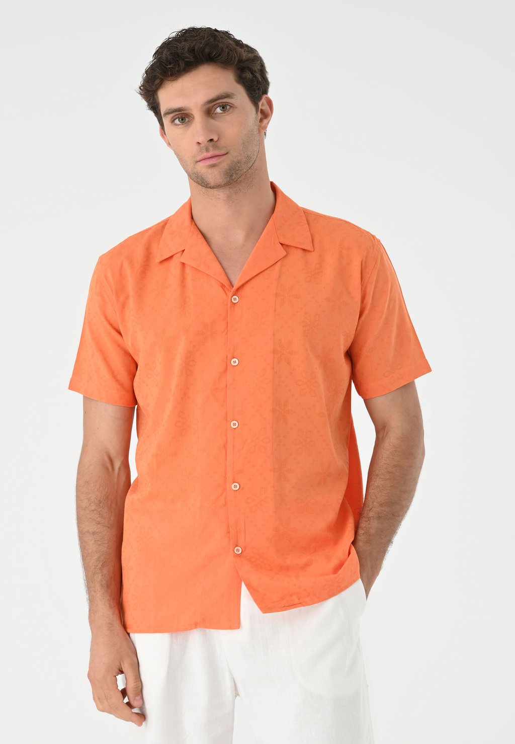 Рубашка LAPEL COLLAR SHORT SLEEVE Antioch, цвет orange