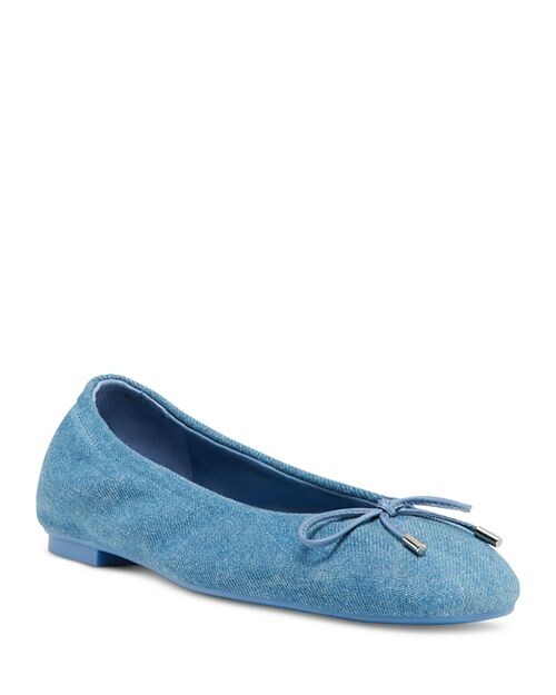 

Женские джинсовые балетки с бантом и бардо Stuart Weitzman, цвет Blue