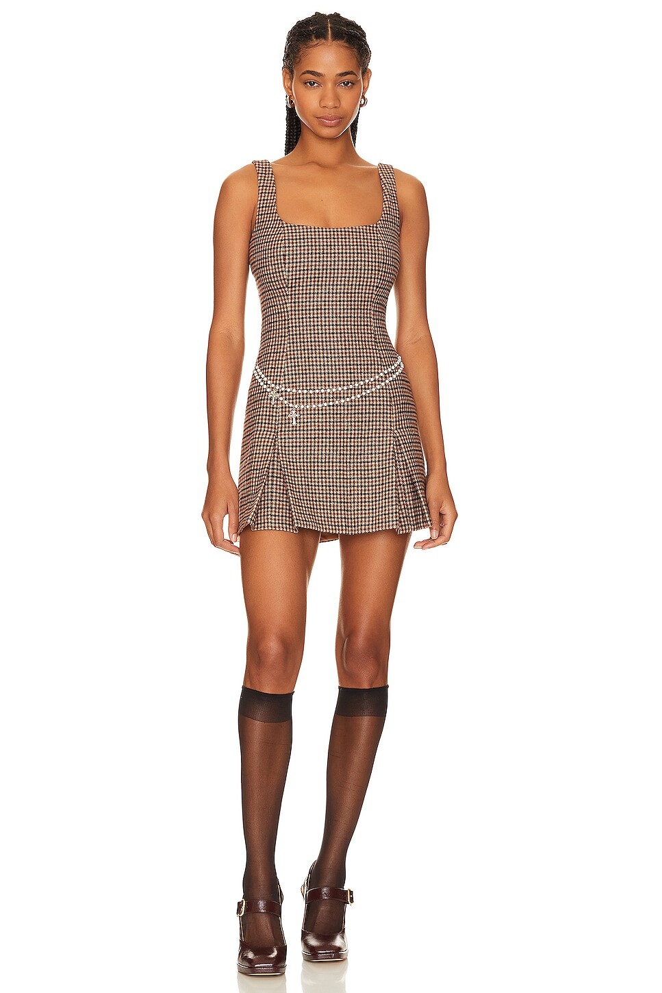

Платье мини LOBA Alexandra, цвет Brown Plaid