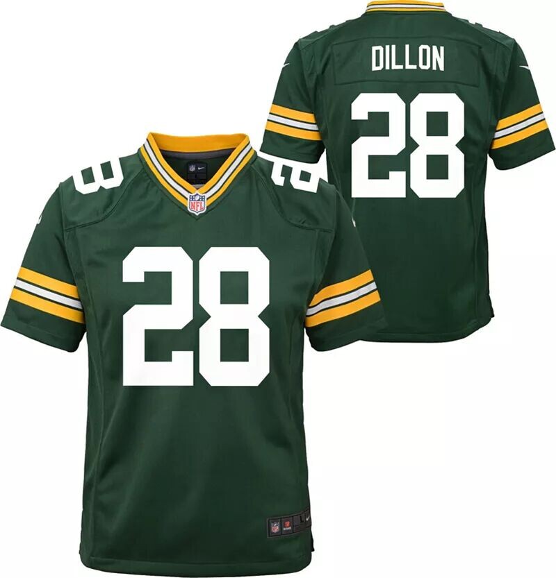 

Nike Youth Green Bay Packers Эй Джей. Зеленый игровой Джерси Dillon № 28