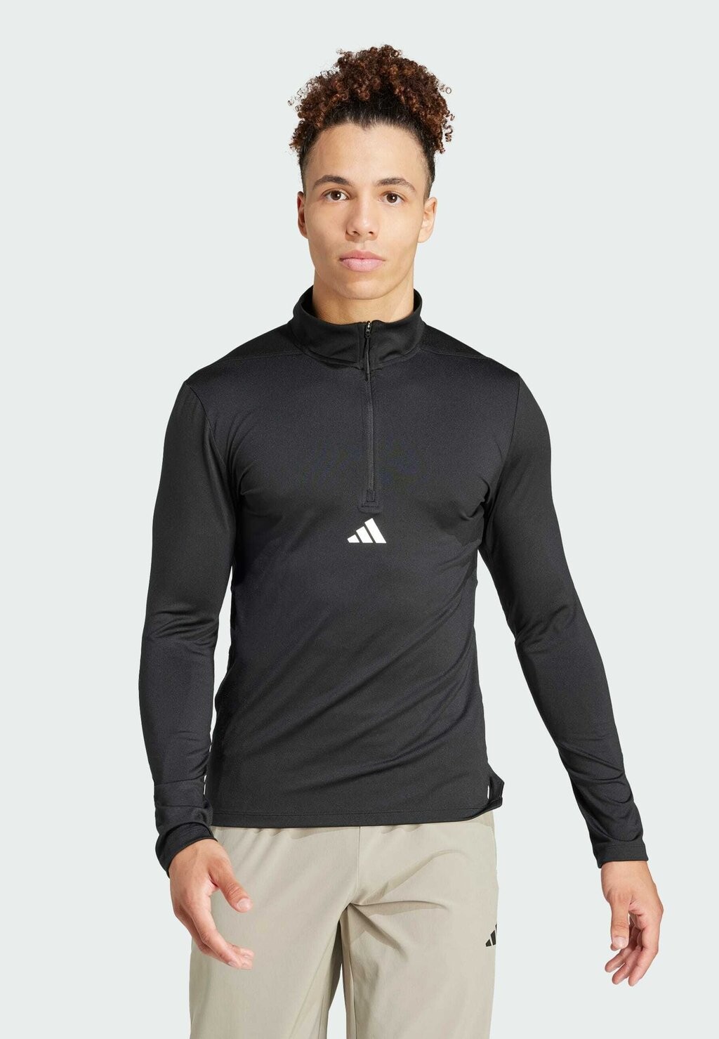 

Футболка с длинным рукавом Adidas, черно-белая, Черный