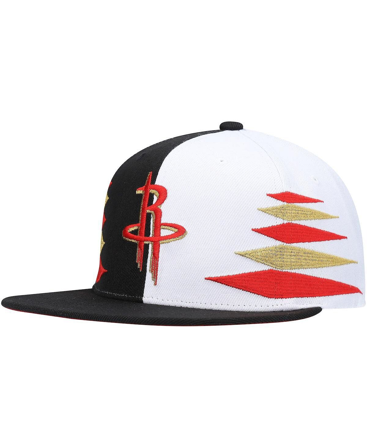 

Мужская черно-белая бейсболка Snapback Houston Rockets с ромбовидной огранкой Mitchell & Ness