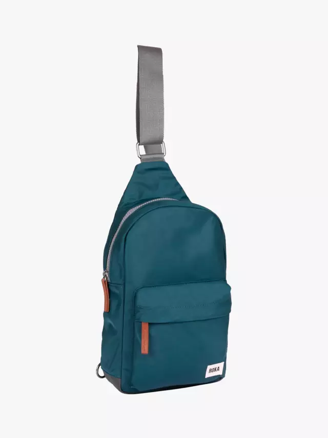 

Сумка кросс-боди ROKA London Willesden Recycled Nylon Sling, цвет teal