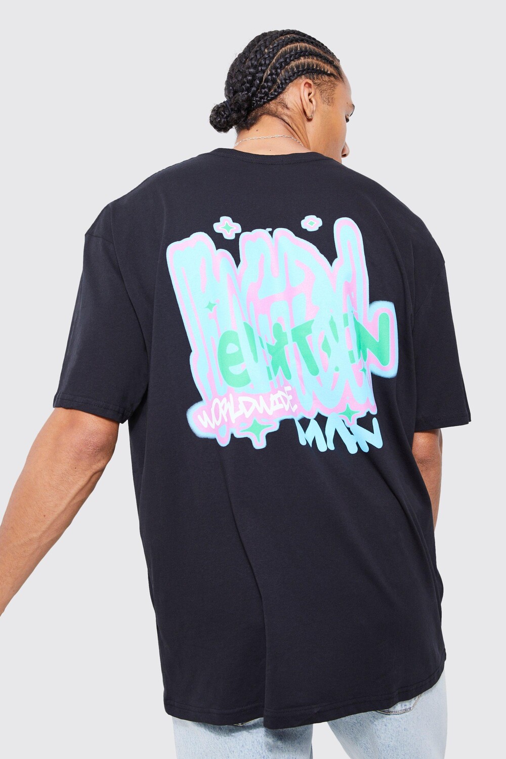 

Футболка tall oversized ltd edition с граффити Boohoo, черный
