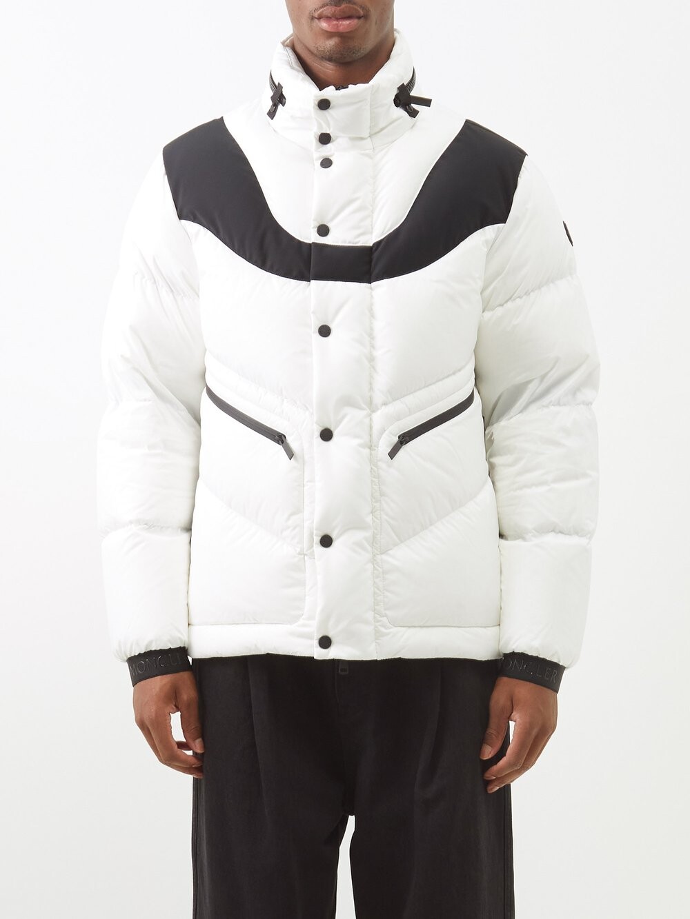 

Нейлоновое пальто iwaki с капюшоном Moncler, белый