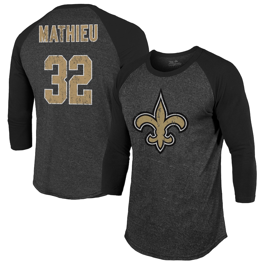 

Футболка с именем и номером Majestic Threads New Orleans Saints, черный