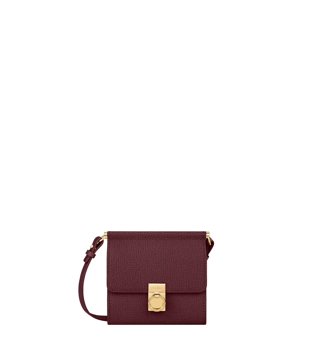 

Кошелек Portefeuille Numéro Sept Bandoulière Edition Bordeaux Grainé