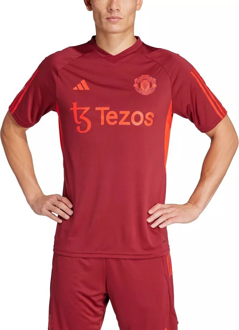 

Adidas Manchester United 2023 Третья темно-бордовая тренировочная майка