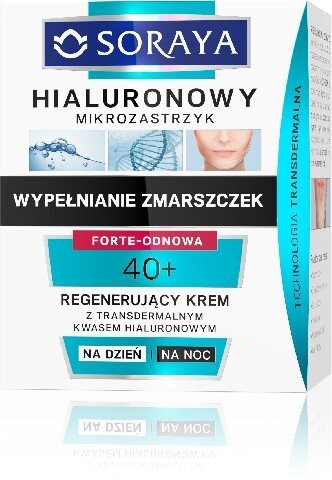 

Регенерирующий крем 40+ для дня и ночи, 50 мл Soraya, Hyaluronic Microinjection