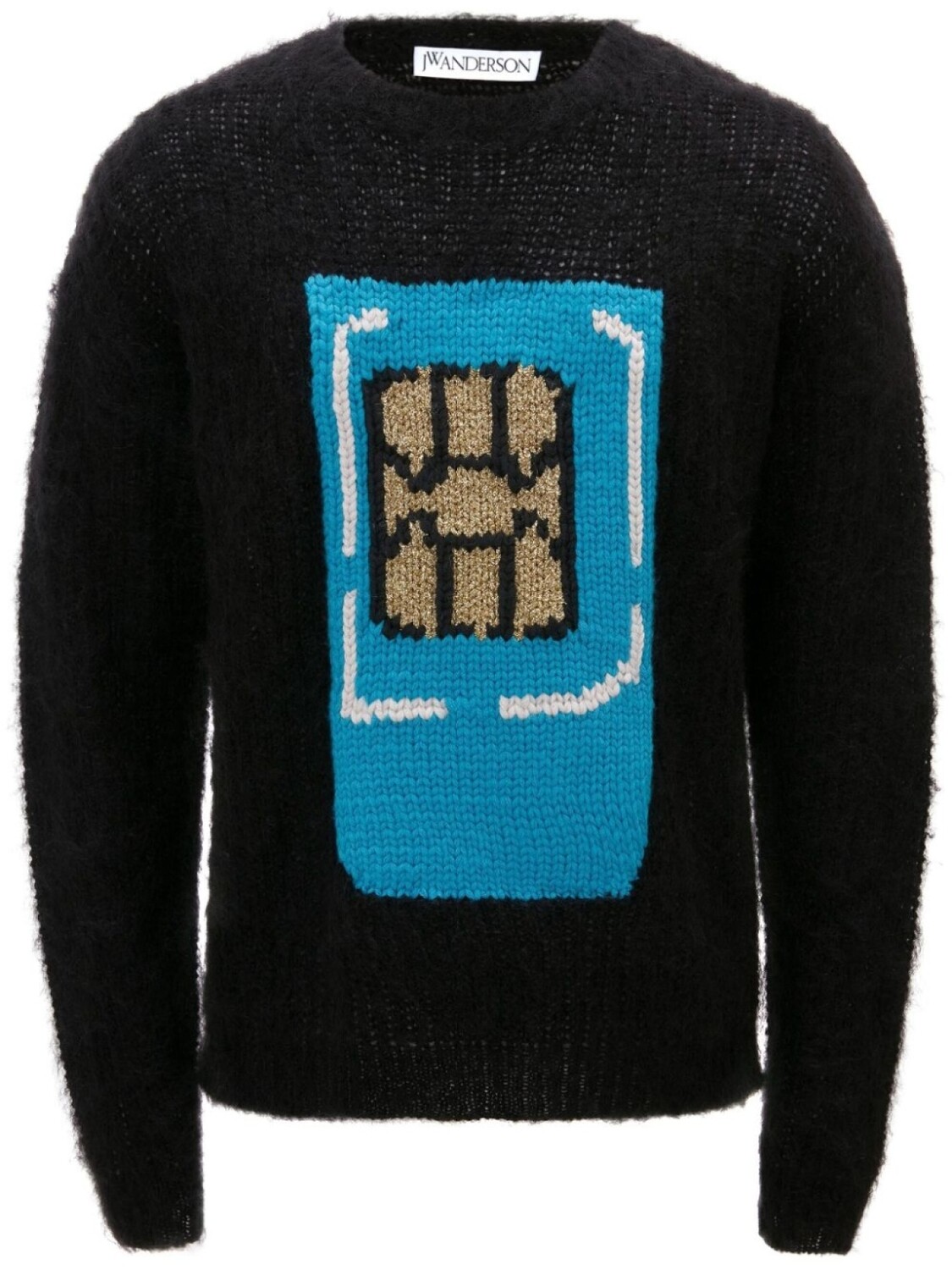 

Джемпер Sim Card с круглым вырезом JW Anderson, черный