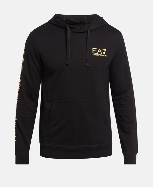 

Худи с капюшоном EA7 Emporio Armani, черный