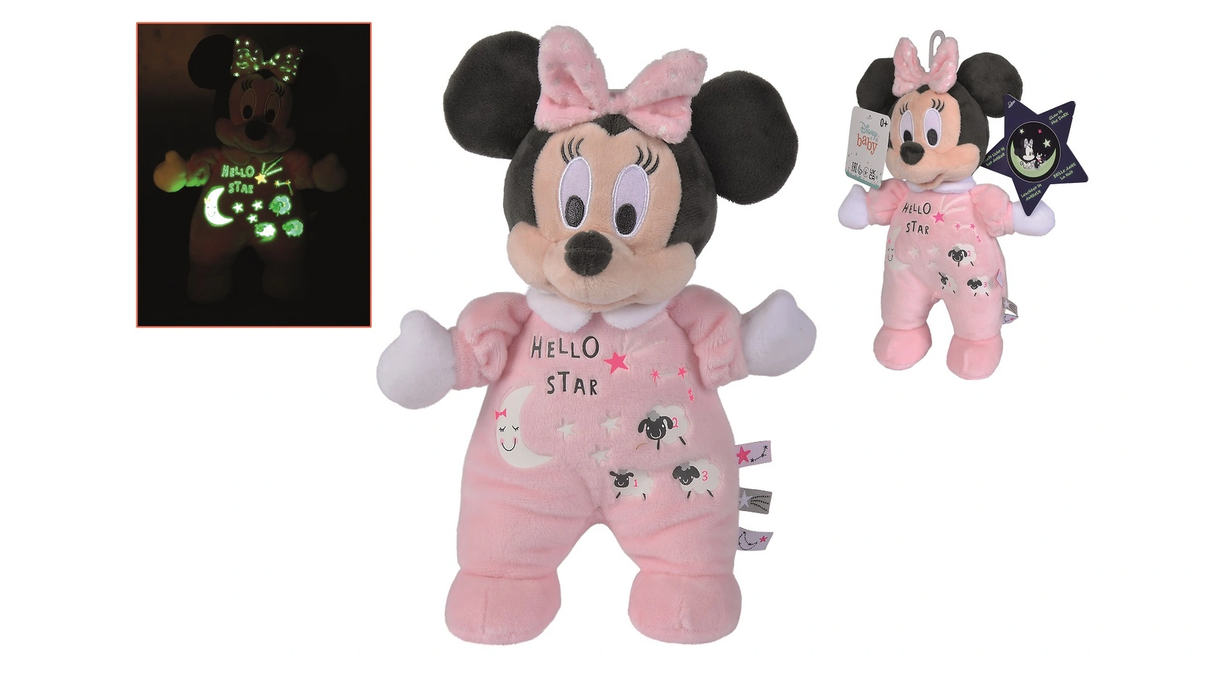 Disney minnie gid starry night, 25см, минни с принтом gid Simba детский рюкзак с минни маус disney розовый
