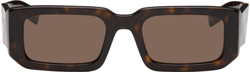 

Массивные солнцезащитные очки черепаховой расцветки Prada Eyewear