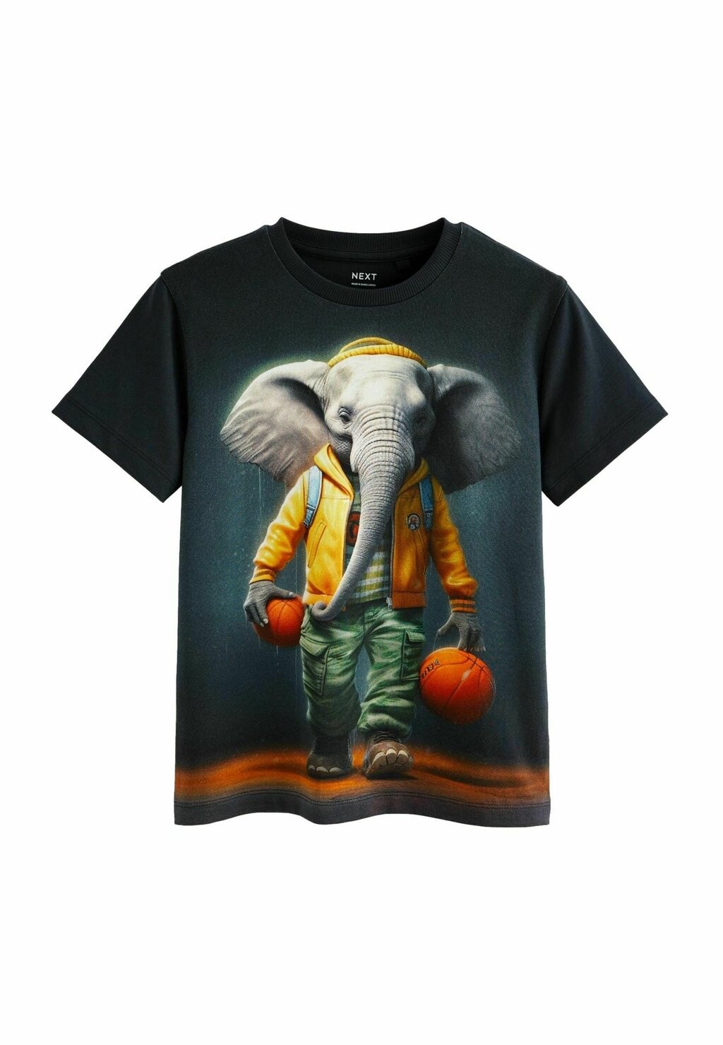

Футболка с принтом SHORT SLEEVE STANDARD Next, цвет black elephant