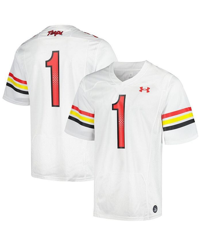 

Мужская белая футбольная майка #1 Maryland Terrapins Replica Under Armour, белый