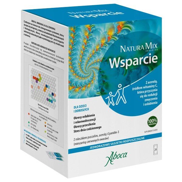 цена Aboca Natura Mix Advanced Wsparcie 2,5 g Saszetki витамины и минералы, 20 шт.