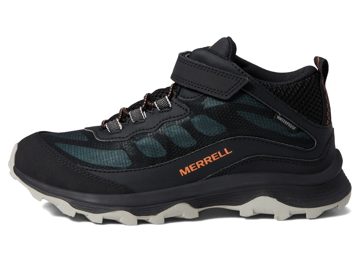 

Кроссовки Merrell Kids Moab Speed Mid A/C Waterproof (Toddler/Little Kid/Big Kid), черный