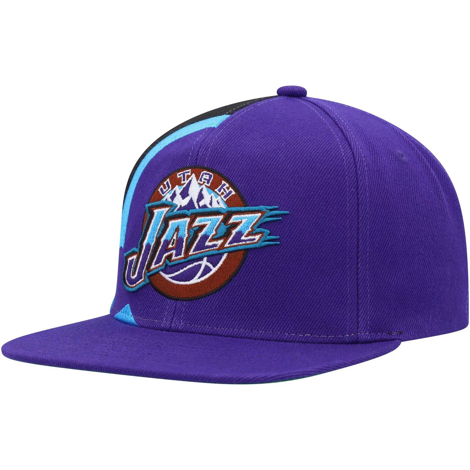 Мужская фиолетовая кепка Mitchell & Ness Utah Jazz из твердой древесины Classics Retroline Snapback