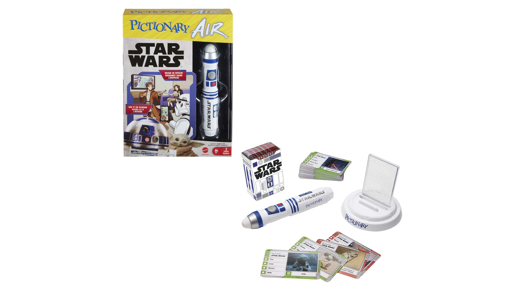 Mattel Games Pictionary Air Звездные войны Семейные игры Шарады настольная игра pictionary air
