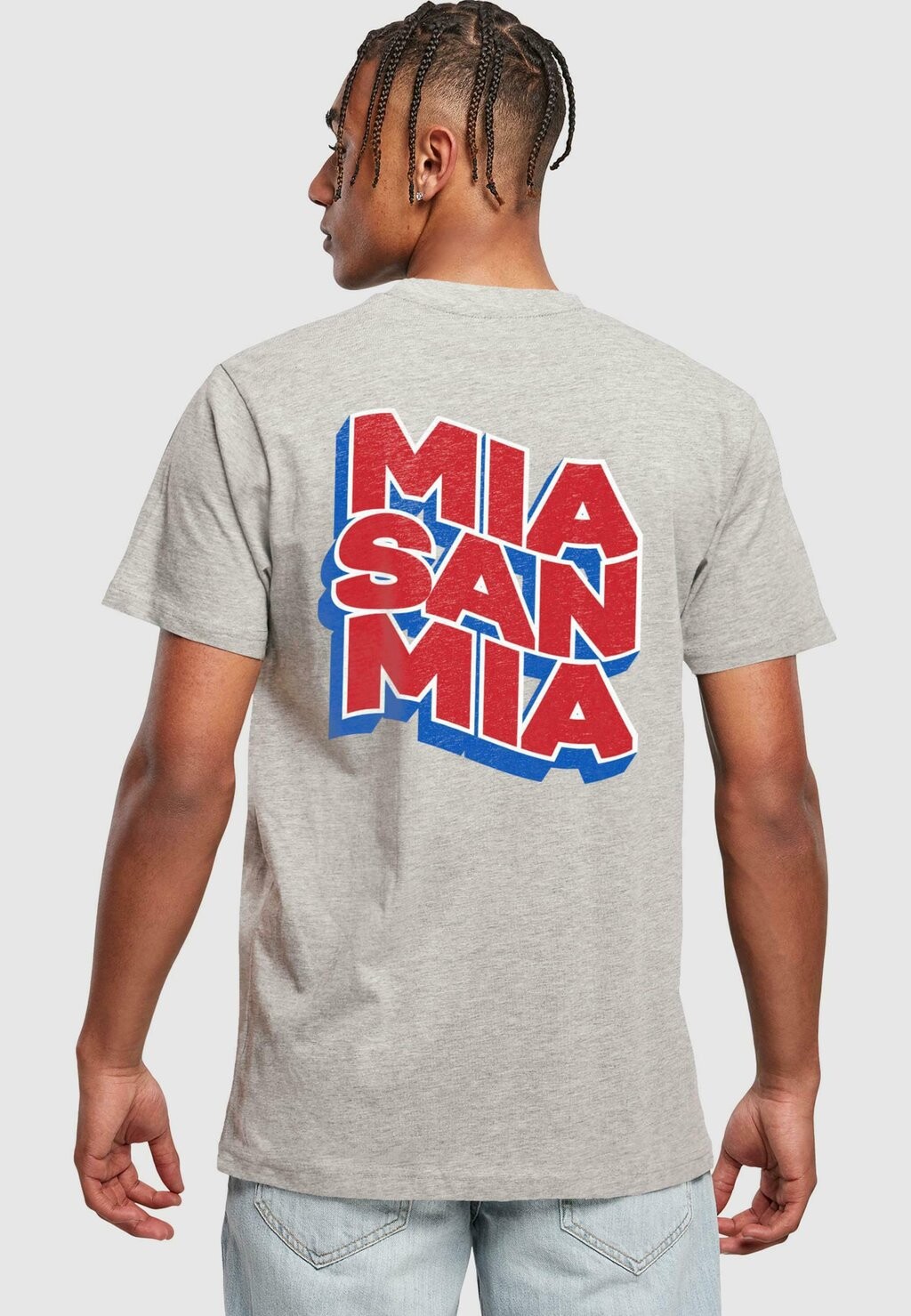 

Футболка с принтом Round Neck FC Bayern München, цвет heather grey