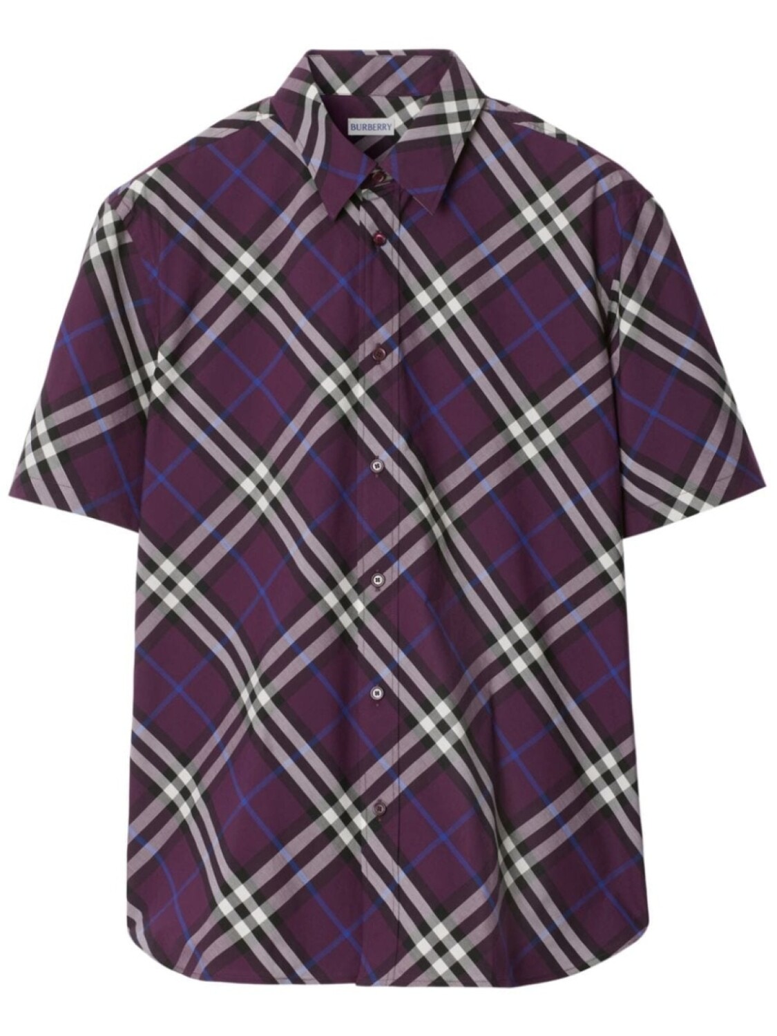 

Burberry клетчатая хлопковая рубашка, фиолетовый