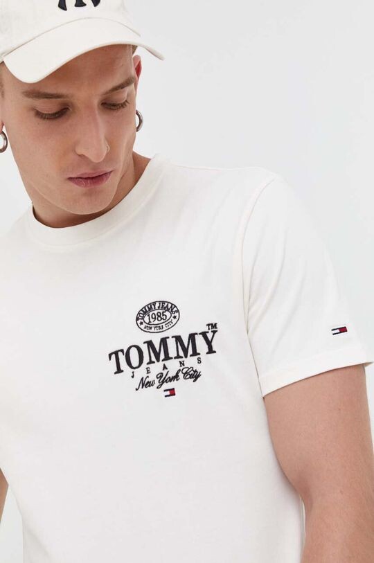 

Хлопковая футболка Tommy Jeans, бежевый