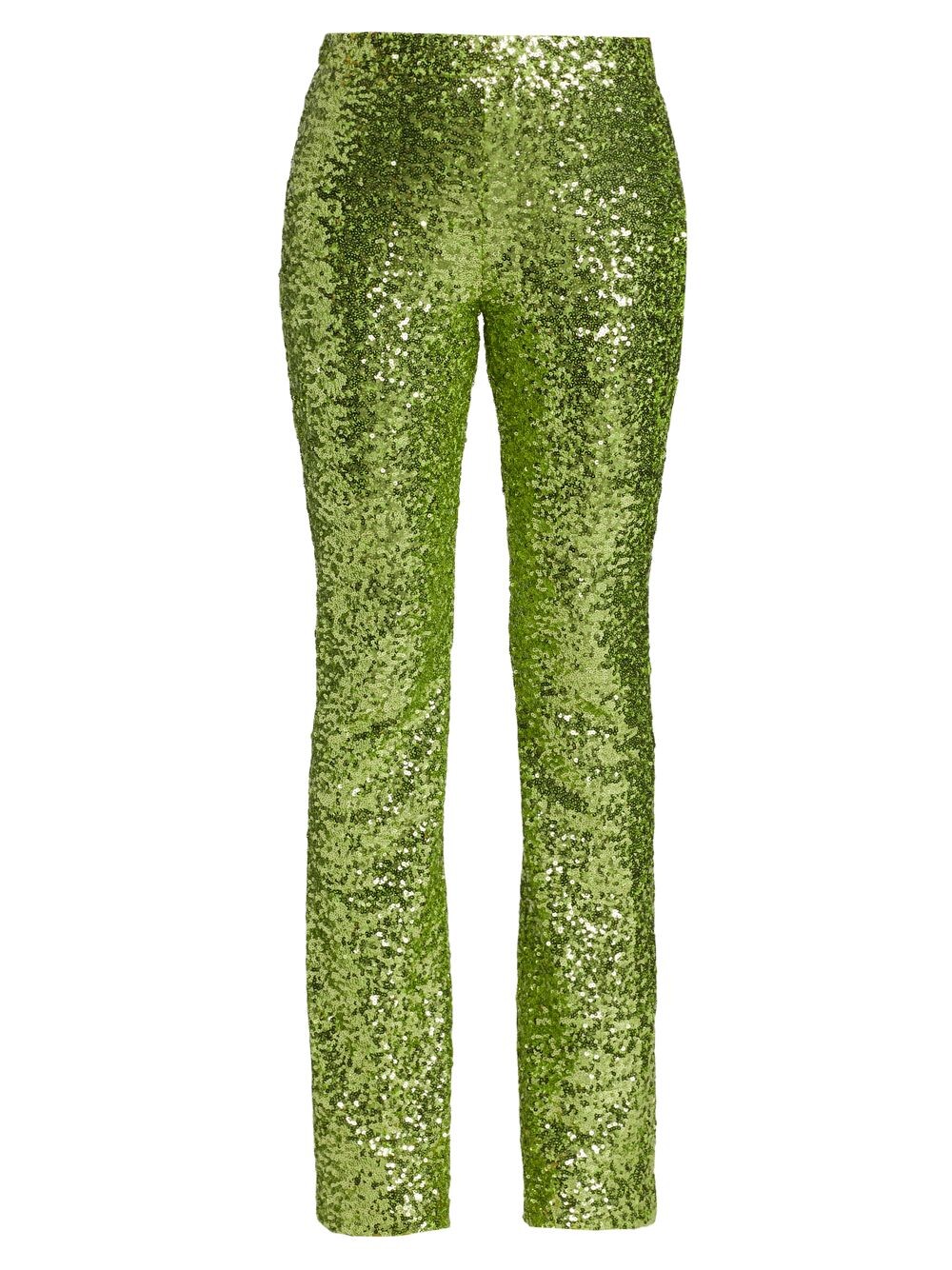 

Брюки с пайетками Badgley Mischka, лаймовый