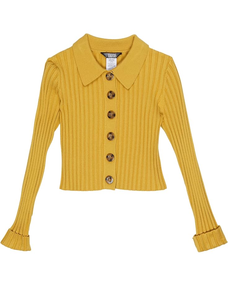 Свитер TRUCE Collar Long Sleeve Knit Top, цвет Mustard