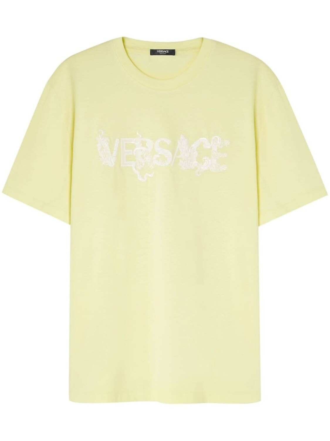 

Versace футболка с вышитым логотипом, желтый