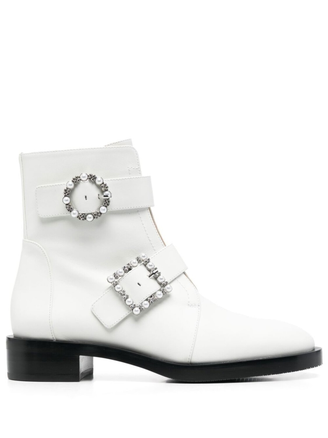 

Stuart Weitzman ботинки с кристаллами, белый