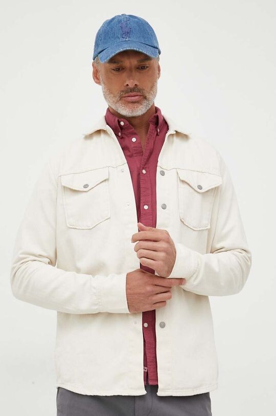 

Джинсовая рубашка Dave Pepe Jeans, бежевый