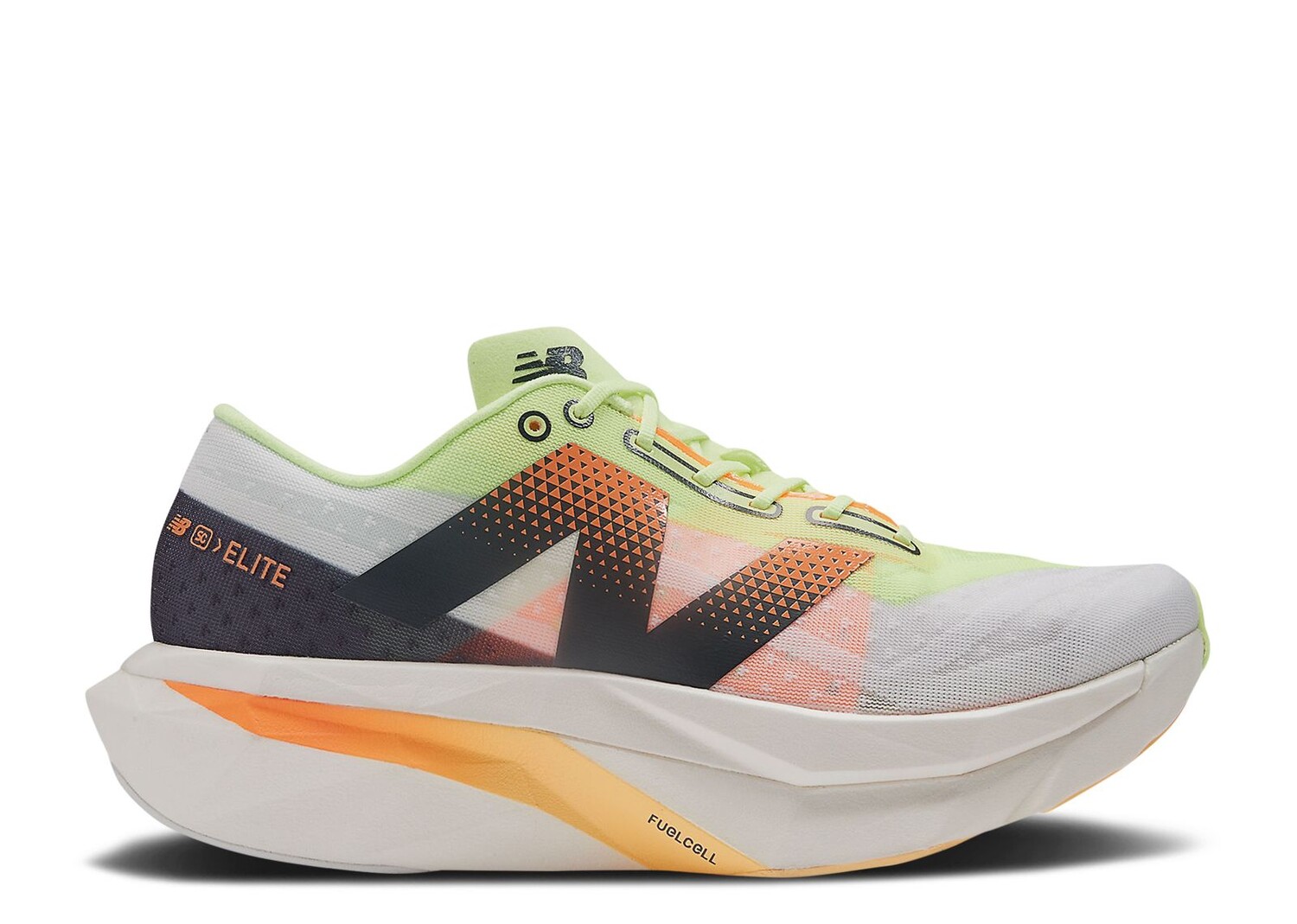 Кроссовки New Balance Fuelcell Supercomp Elite V4 'White Lime Mango', белый