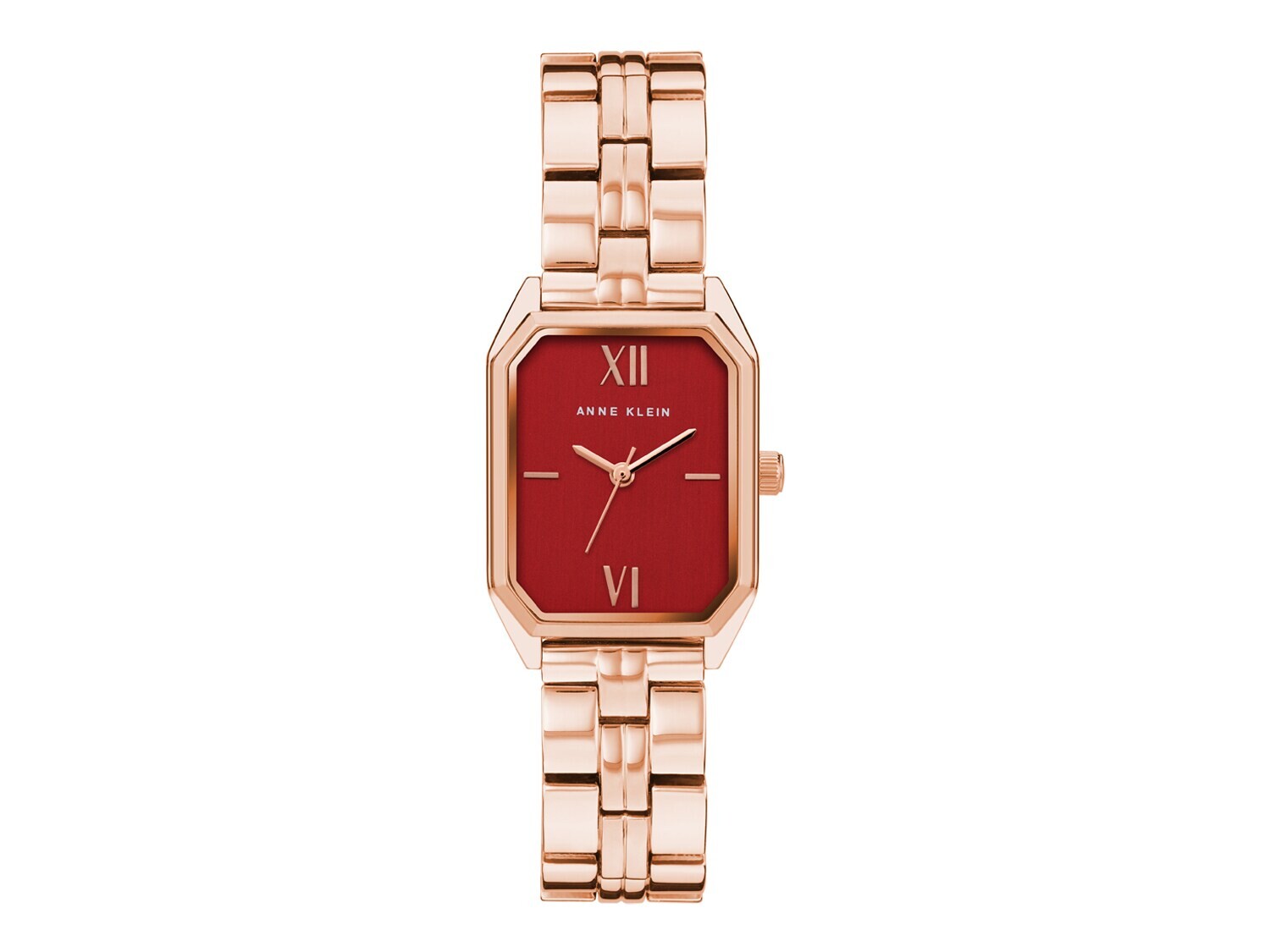 

Восьмиугольные часы Anne Klein – ФИНАЛЬНАЯ ПРОДАЖА, розовое золото/красный