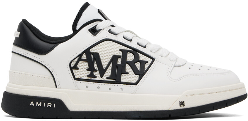 

Бело-черные классические низкие кеды Amiri, цвет White/Black