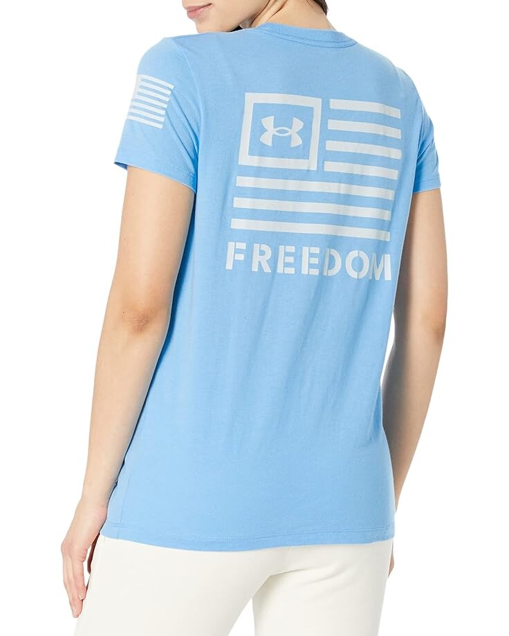 

Футболка Under Armour New Freedom Banner T-Shirt, цвет Carolina Blue/Halo Gray