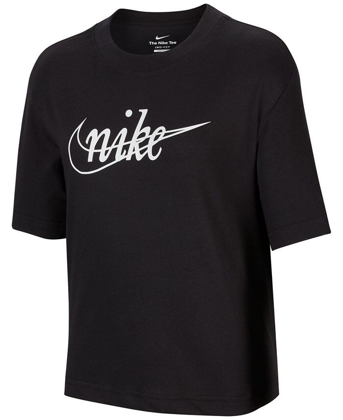 

Футболка с логотипом Dri-FIT для девочек Nike, черный