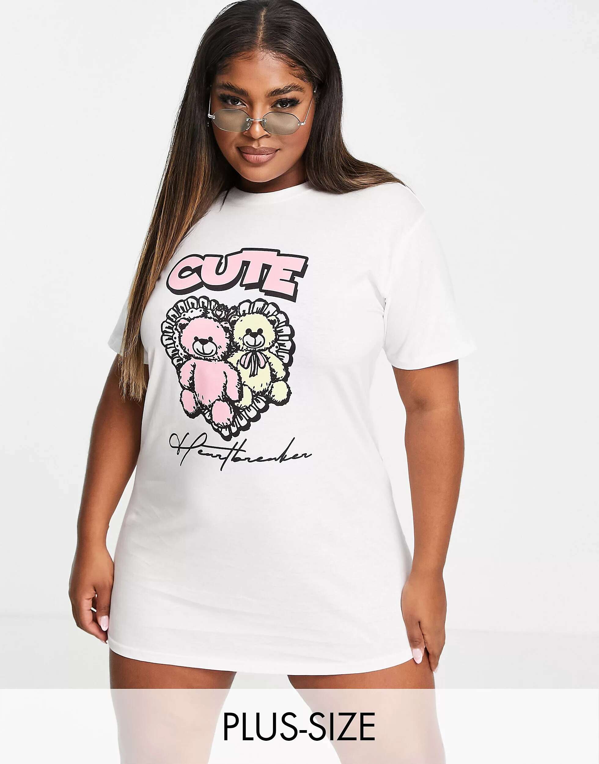 Платье-футболка оверсайз с милыми медведями New Girl Order Plus New Girl Order