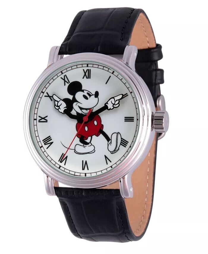 

Мужские часы Disney с Микки Маусом, черный ремешок, 44 мм ewatchfactory, черный