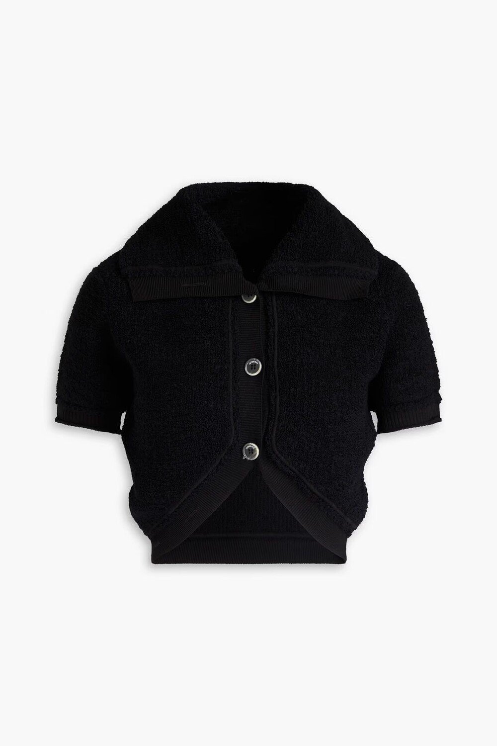 

Укороченный кардиган Campana из шерсти букле Jacquemus, черный