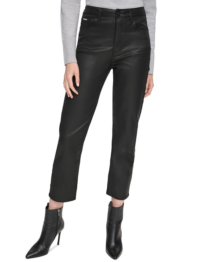 

Женские джинсы до щиколотки с волнистым покрытием DKNY Jeans, черный