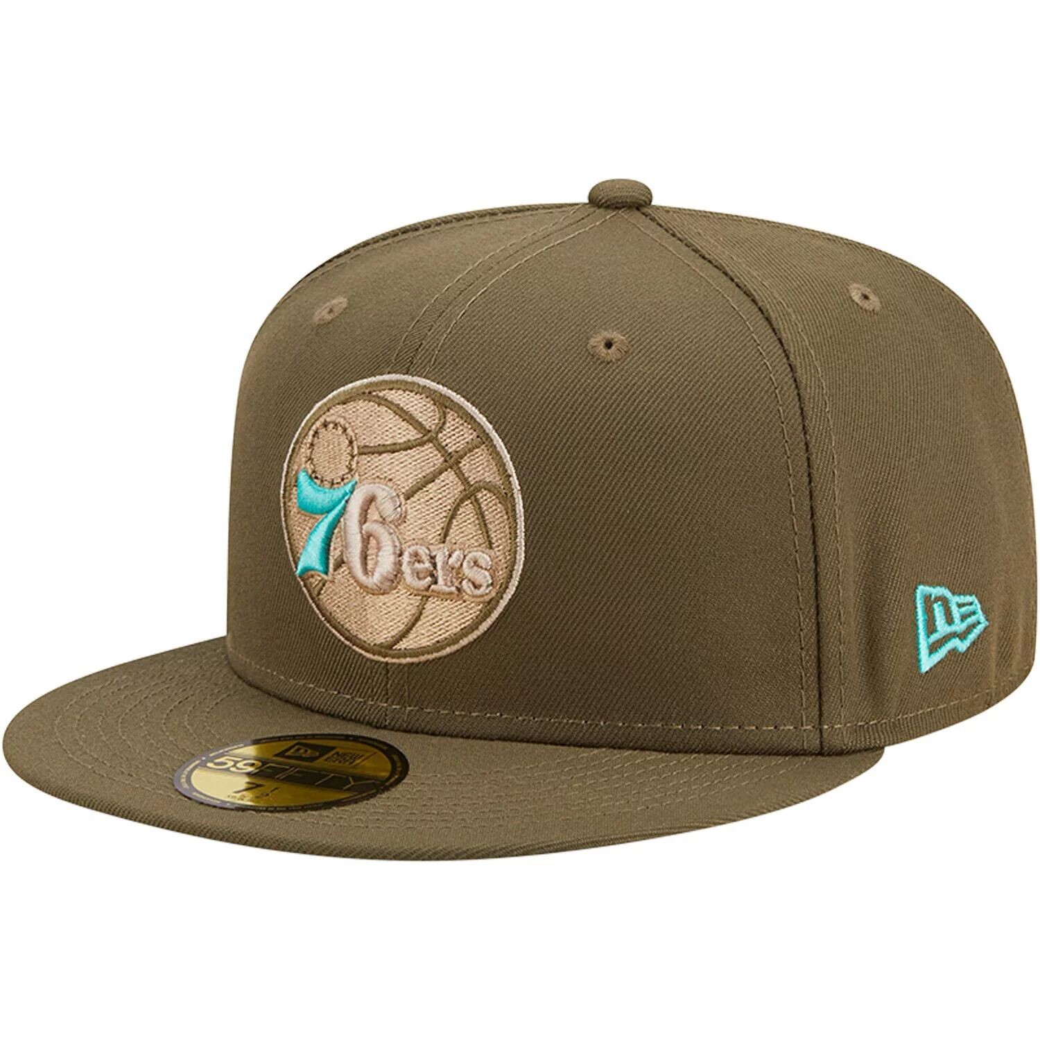 

Мужская приталенная кепка New Era Olive Philadelphia 76ers Army 59FIFTY